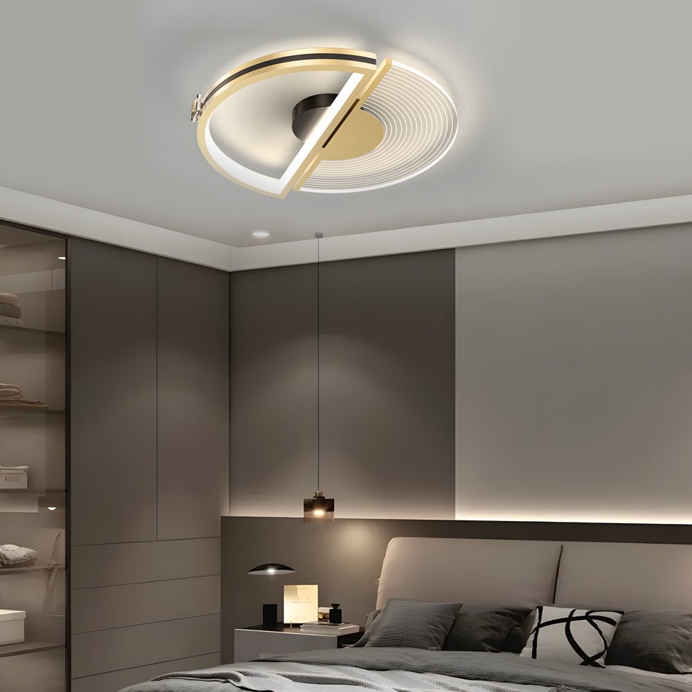 Modern Crystal Round LED Ceiling Light with 3-Step Dimming
