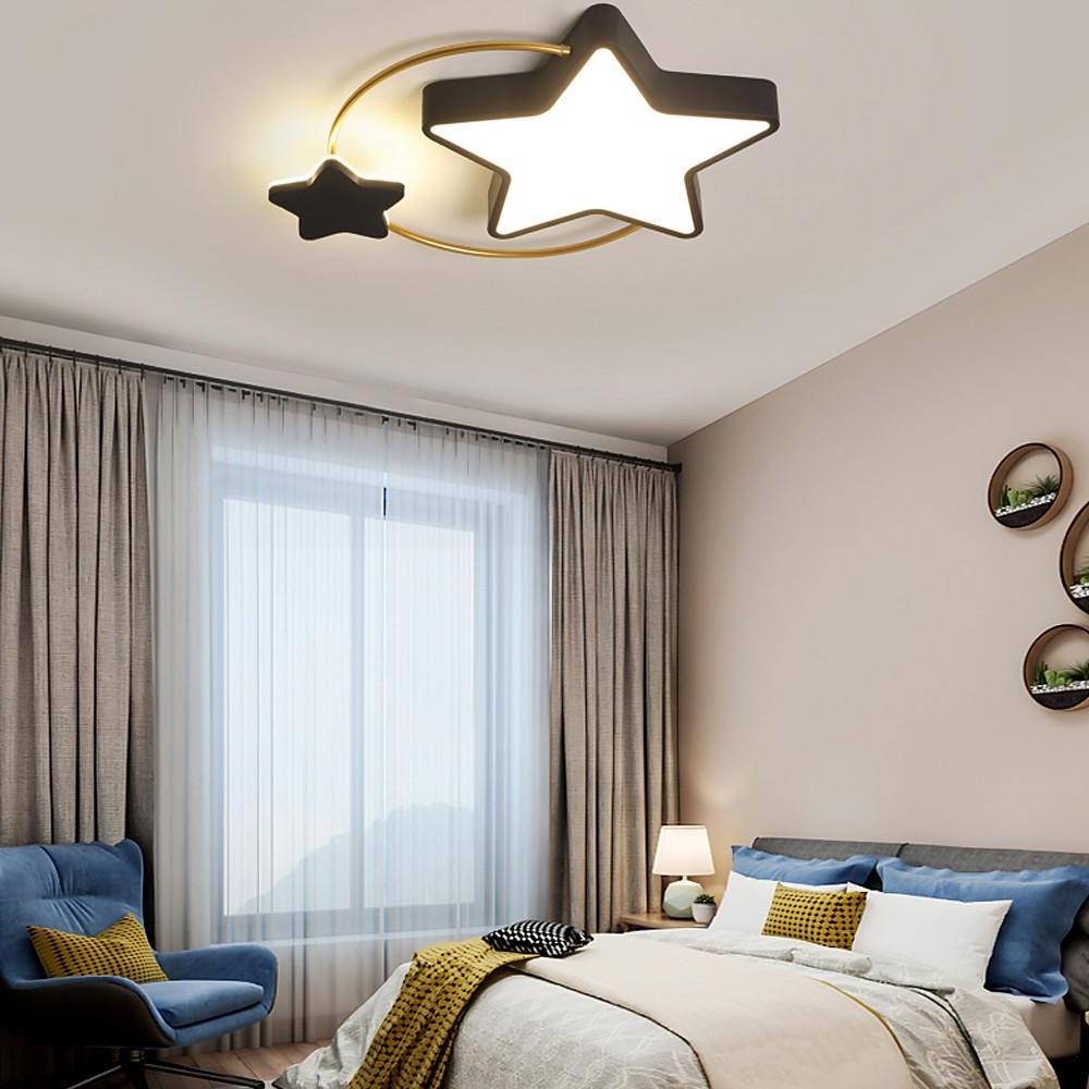 Nordic Star Flush Mount LED Ceiling Light Dimmable Kids Bedroom