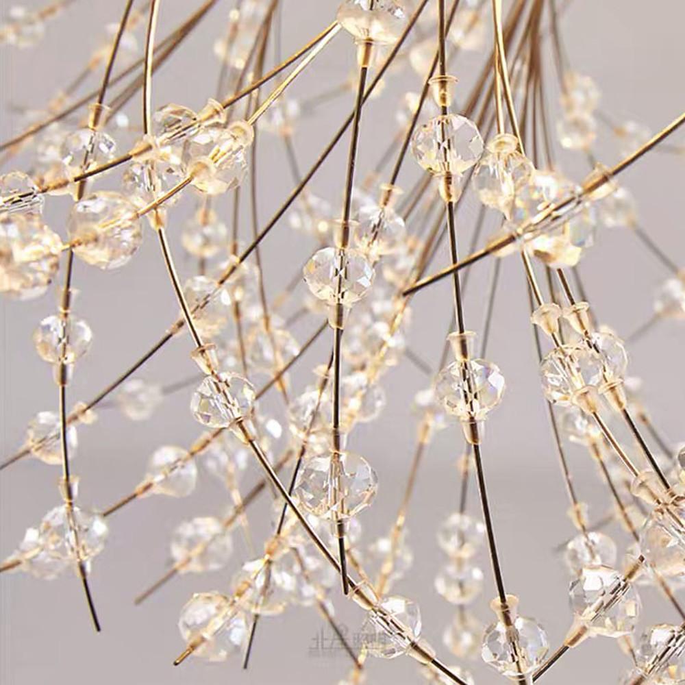 Crystal Metal Flush Mount Ceiling Light 6-Light Traditional