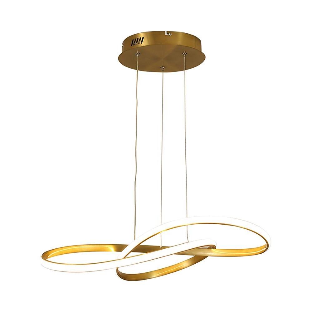 Interweaved Wave LED Gold Pendant Light Modern Island Chandelier