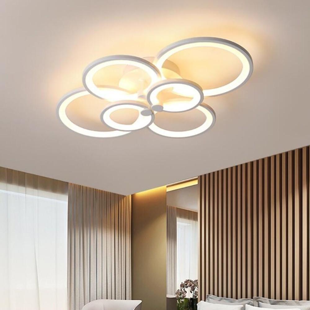 Multi-Circle Dimmable LED Semi-Flush Mount Ceiling Light