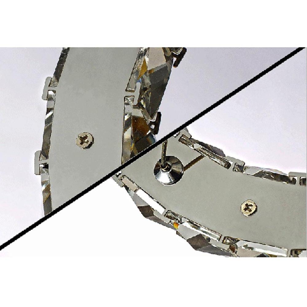 2-Ring Crystal Chandelier with Uplight - Electroplated Metal Finish