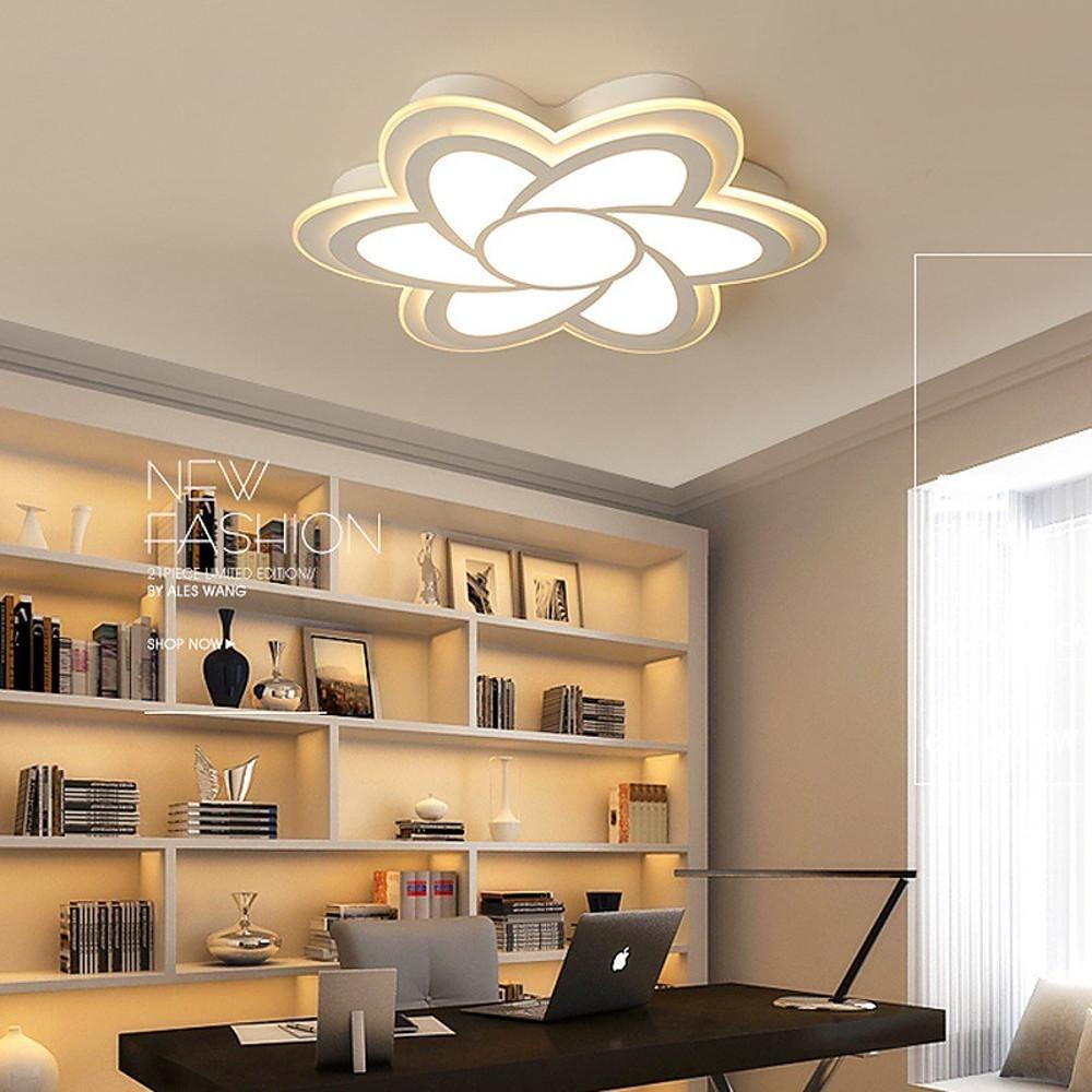 Modern Flower Flush Mount LED Ceiling Light Metal & Acrylic