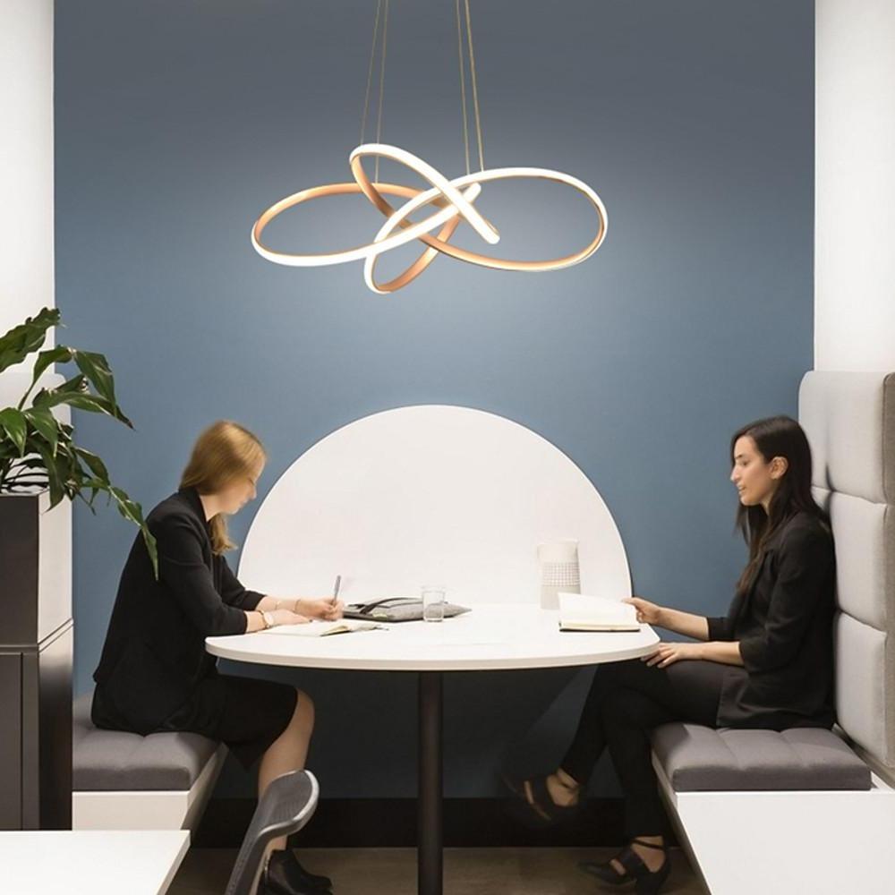 Interweaving Wave Pendant Light Aluminum Acrylic LED Chandelier