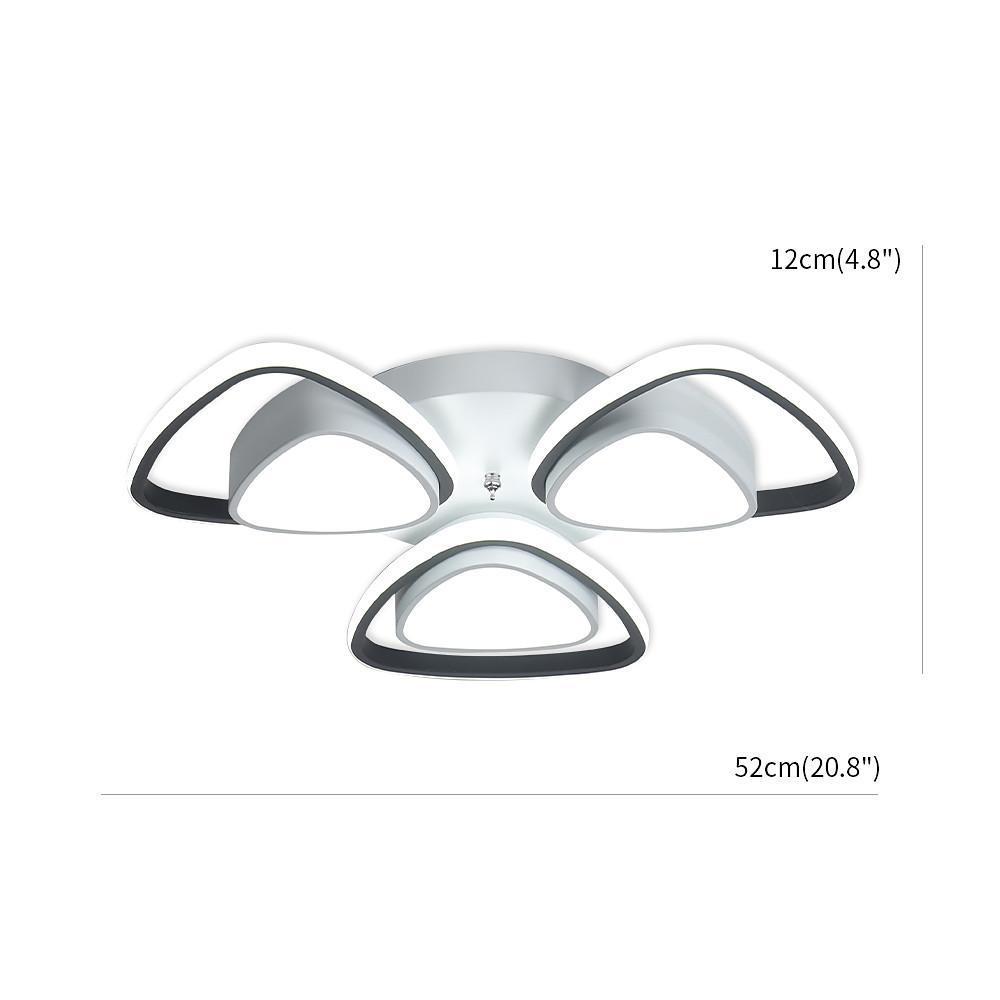 Geometric LED Metal Flush Mount Ceiling Light - Modern Minimalist