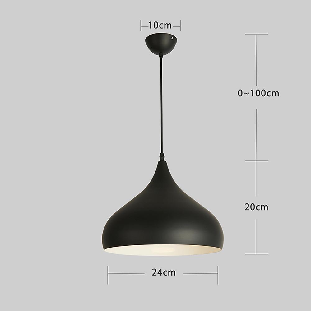 9-Inch Metal Dome Pendant Light - Modern Downlight Fixture