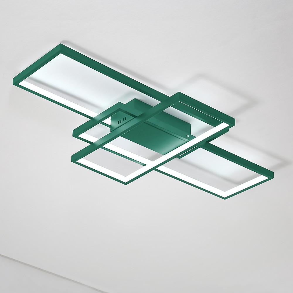 Modern Abstract LED Flush Mount Ceiling Light – Three Rectangles
