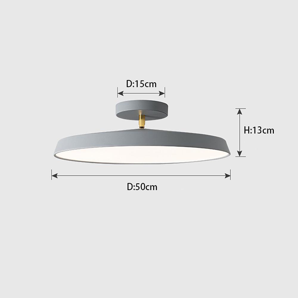 Adjustable Circular LED Semi-Flush Mount Ceiling Light