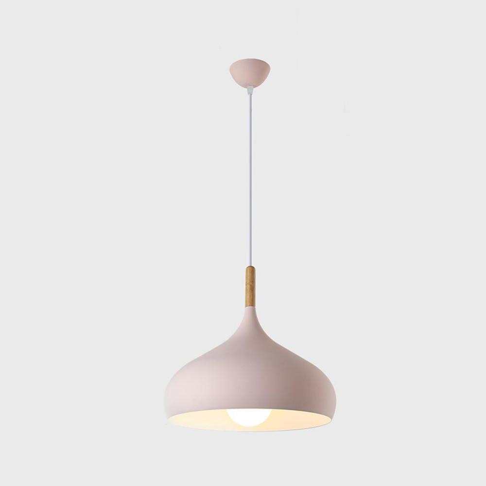 Retro Cone Pendant Light Metal Wood Kitchen Island Lighting