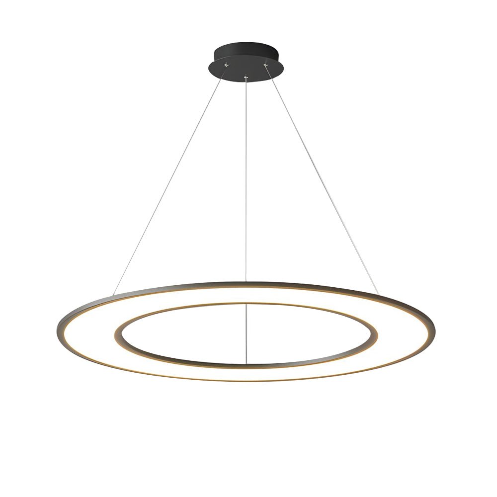 Modern Ring LED Pendant Light with Acrylic Shade - Adjustable Height
