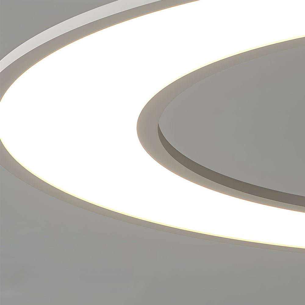 Modern Ring LED Pendant Light with Acrylic Shade - Adjustable Height