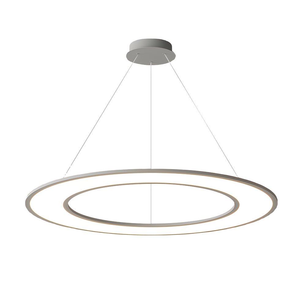 Modern Ring LED Pendant Light with Acrylic Shade - Adjustable Height