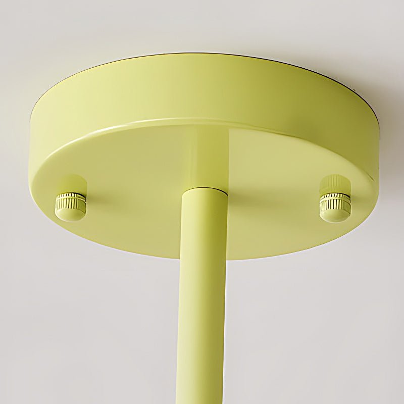 Pleated Fabric Chandelier – Modern French Style in Green & Beige