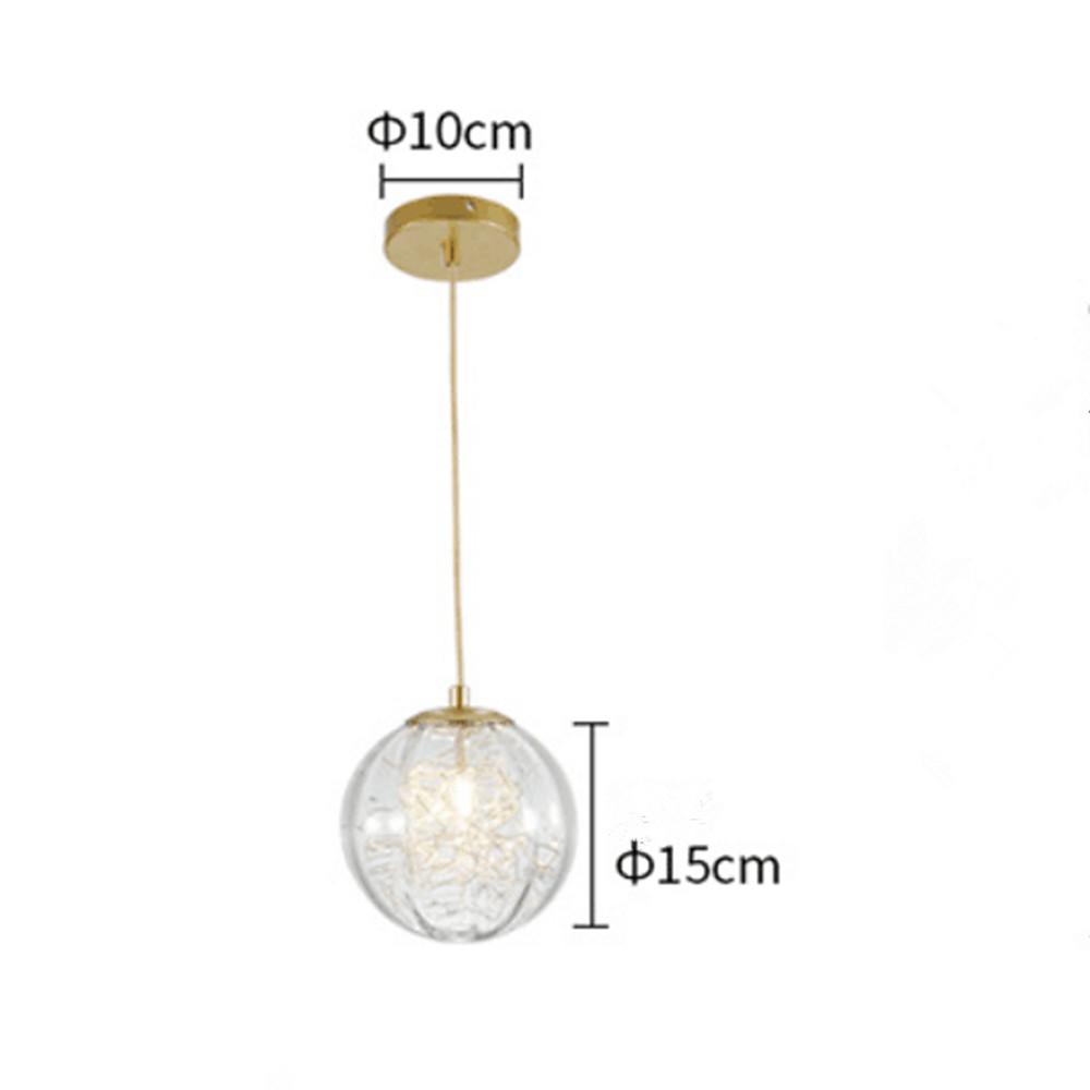 Nordic Glass Globe Pendant Light — Modern Artistic Ceiling Fixture