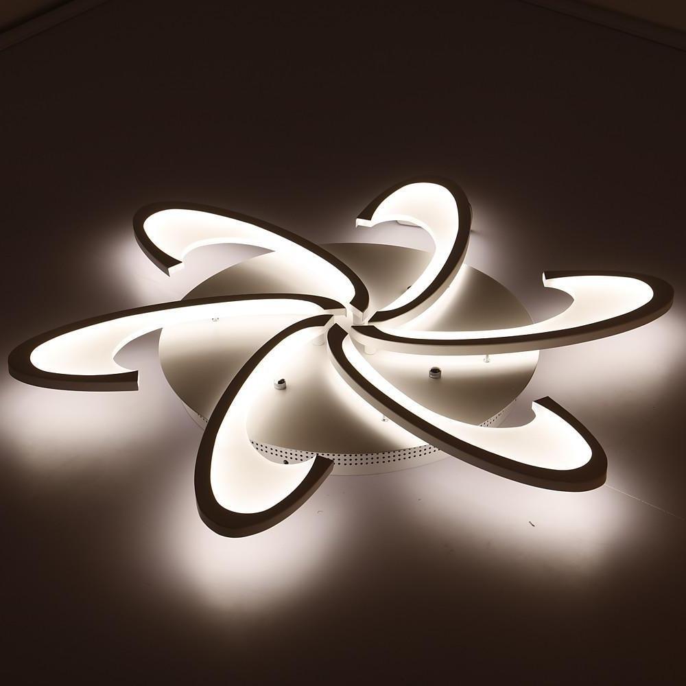Modern Geometric Wave Flush Mount Ceiling Light with LED 28 Inch