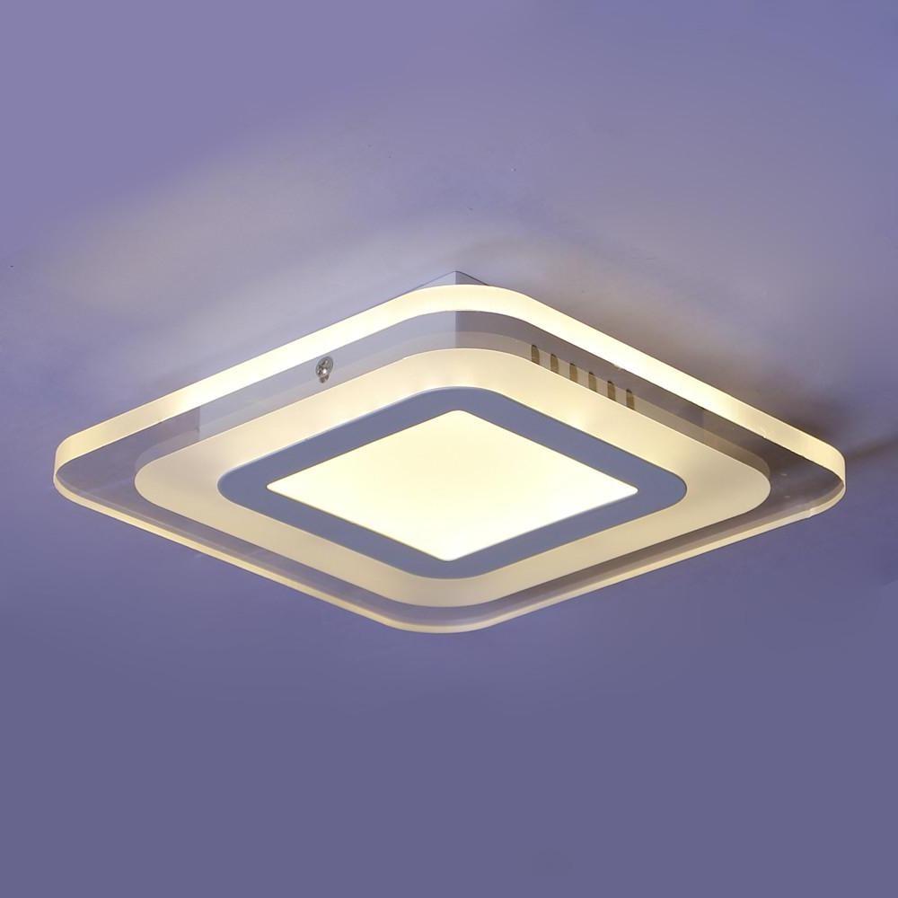 Modern Round Flush Mount Ceiling Light with Integrated LED