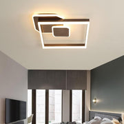 Geometric Square LED Flush Mount Ceiling Light - Dimmable