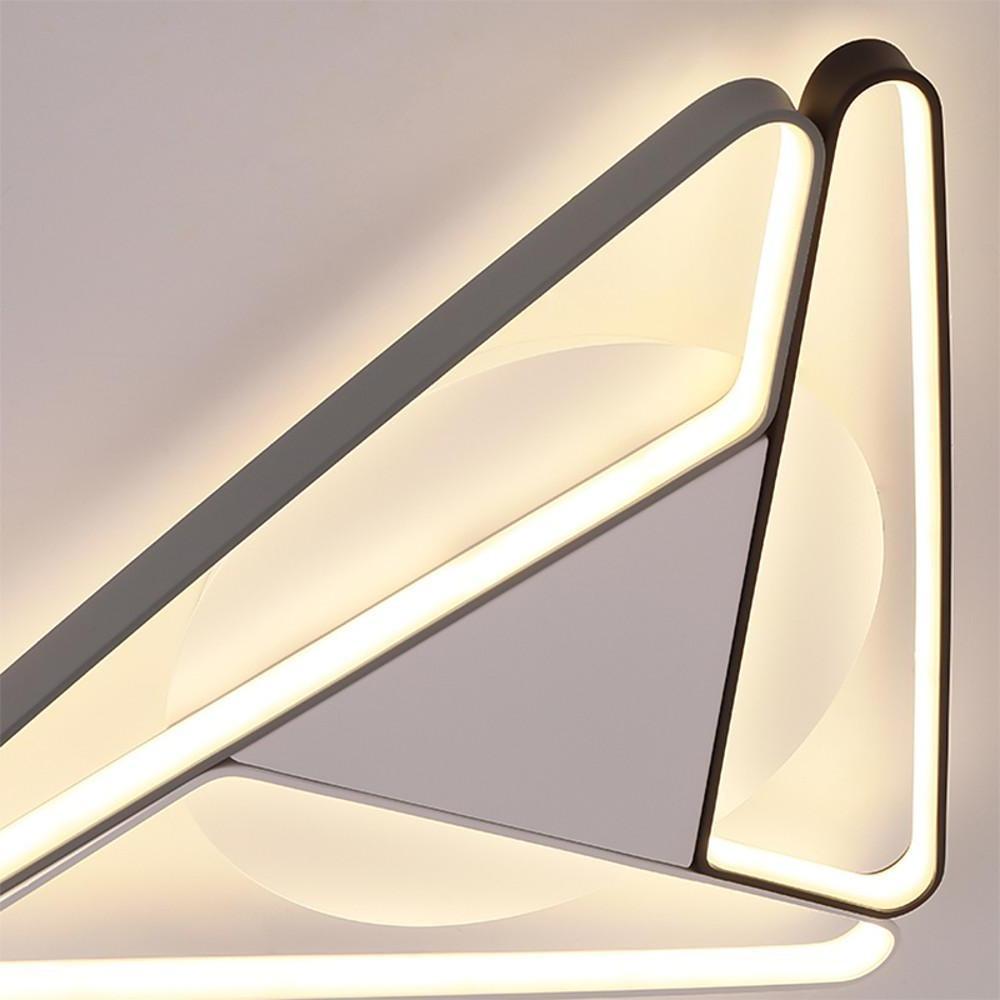 Geometric LED Flush Mount Ceiling Light Modern Metal & PVC
