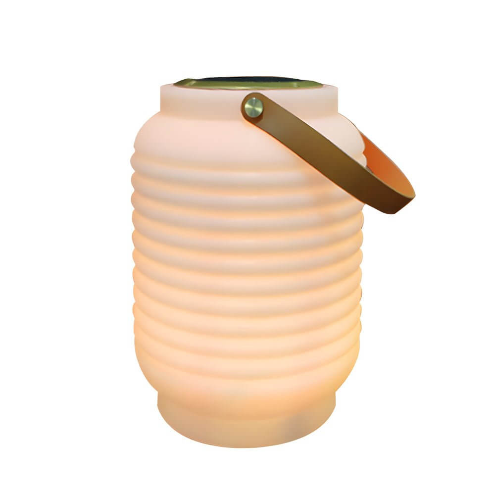 Portable RGB LED Outdoor Lantern with Speaker & Solar Power