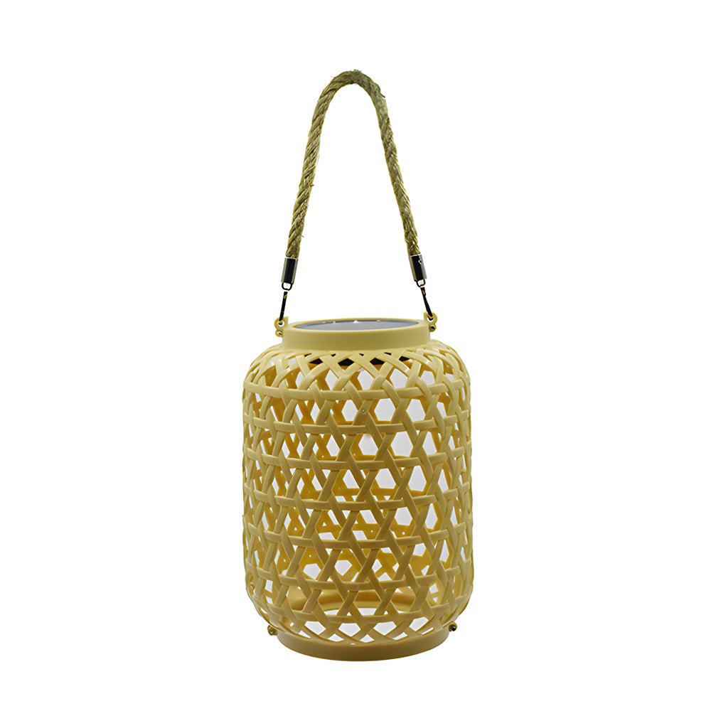 Solar Rattan Lantern Outdoor LED Garden Light Portable Hanging