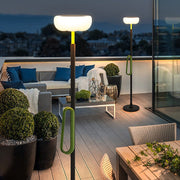 76" Solar Powered Outdoor Torchiere Floor Lamp with LED