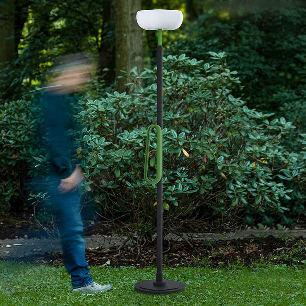 76" Solar Powered Outdoor Torchiere Floor Lamp with LED