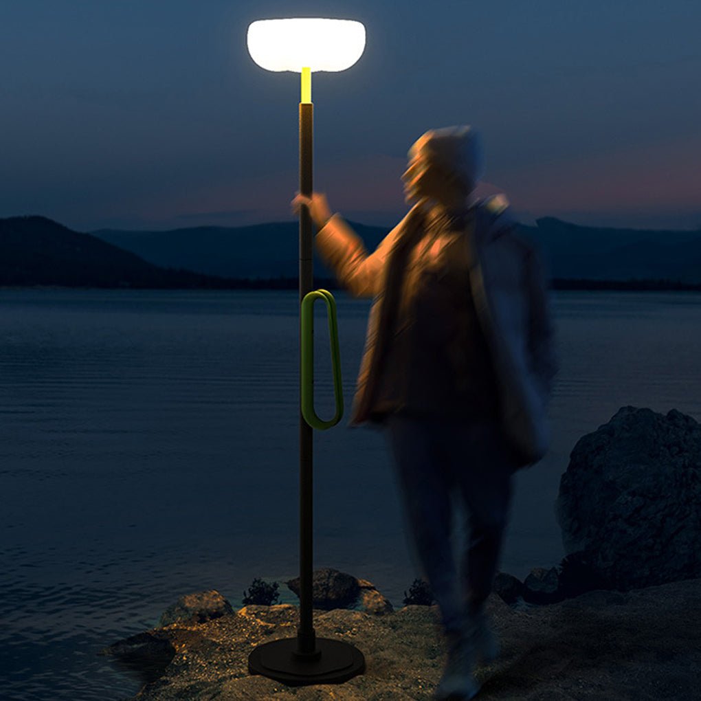 76" Solar Powered Outdoor Torchiere Floor Lamp with LED