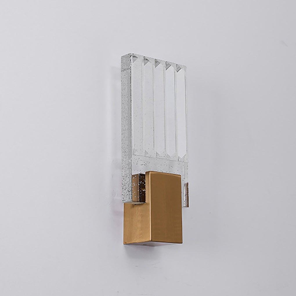 Modern Crystal Wall Sconce - LED Stainless Steel Gold Finish