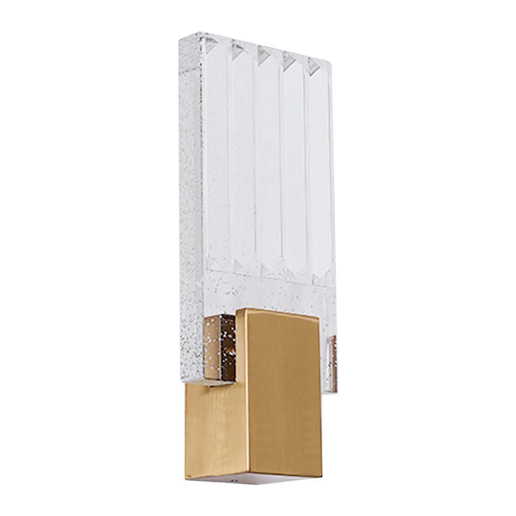 Modern Crystal Wall Sconce - LED Stainless Steel Gold Finish