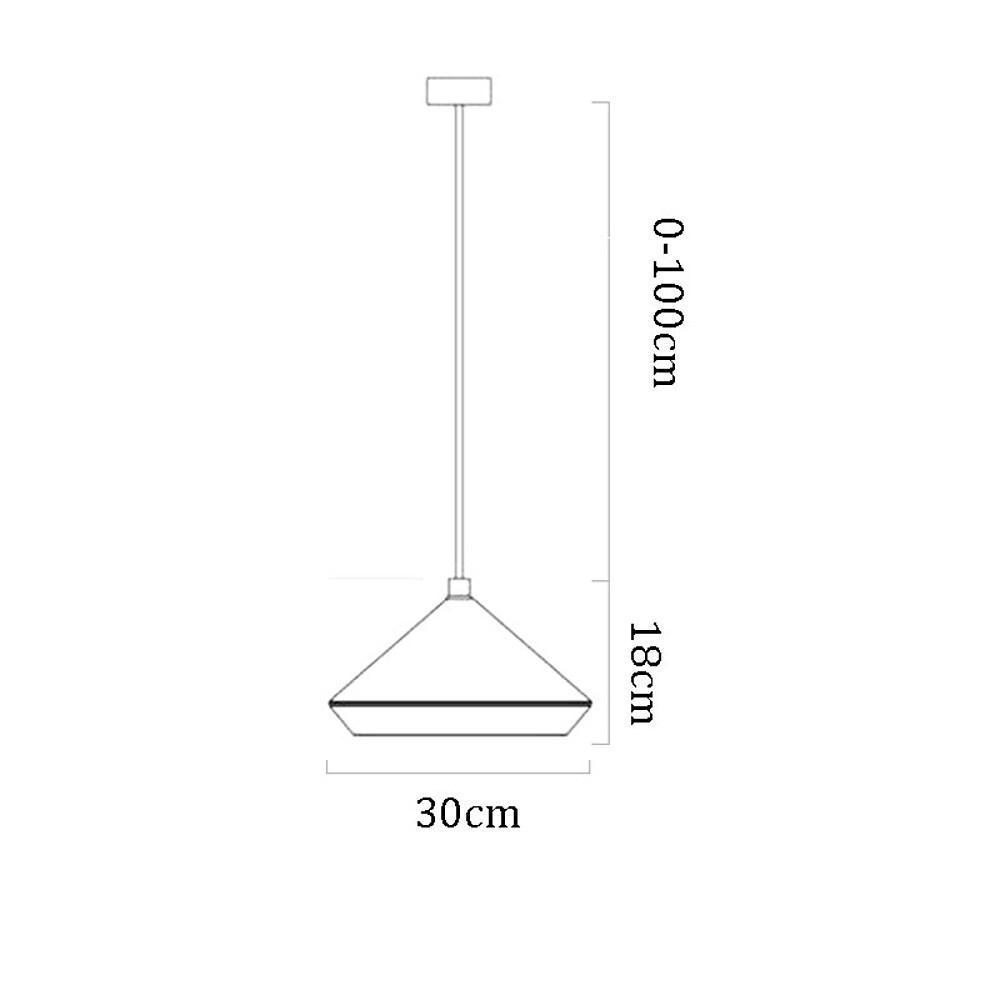 Modern Conical Dome Pendant Light in Aluminum - Adjustable Height
