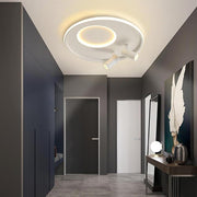 Modern LED Flush Mount Ceiling Light with Dual Spotlights