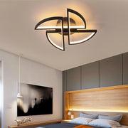 Geometric Flush Mount Ceiling Light Modern LED Semi Circle Metal