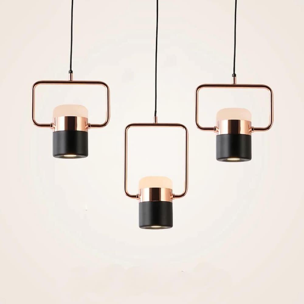 Modern Microphone Pendant Light with Integrated LED - Black & White
