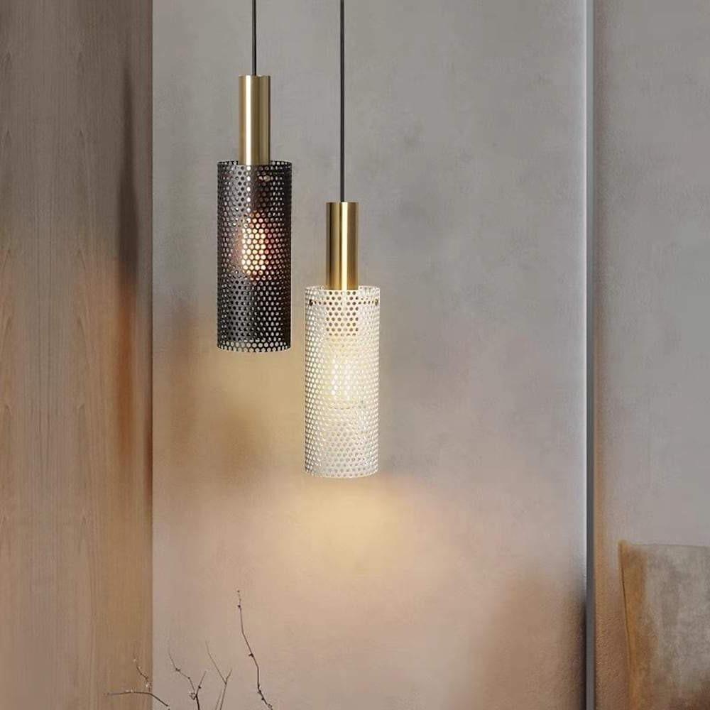 Modern Cylinder Metal Pendant Light with Adjustable LED