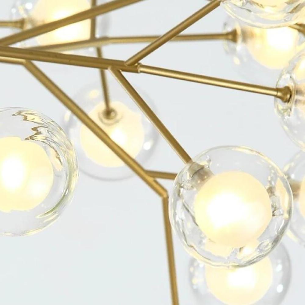 Artistic Branch Glass Globe Modern Chandelier with 27 LED Lights