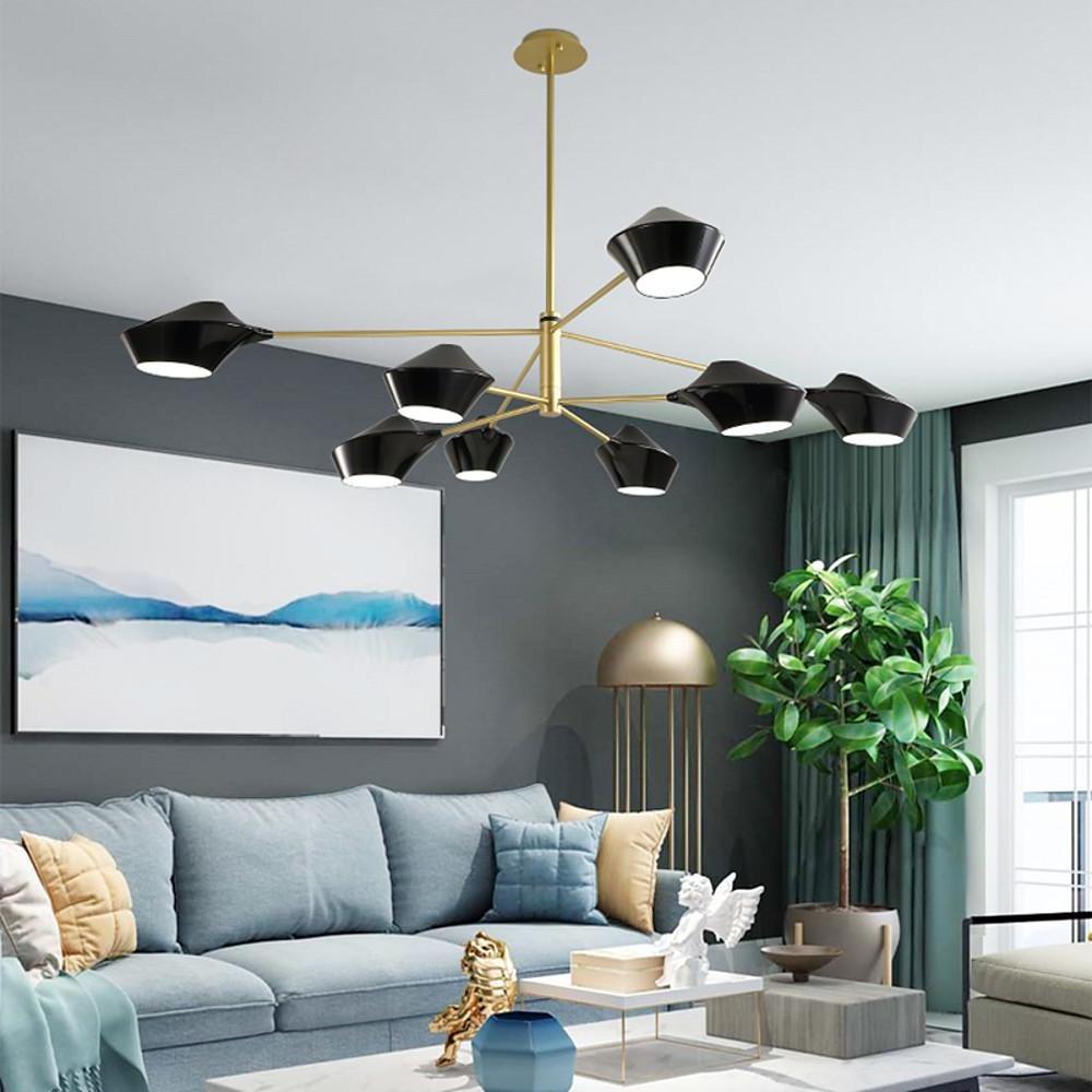 8-Light Artistic Sputnik Chandelier Metal Industrial Ceiling Light