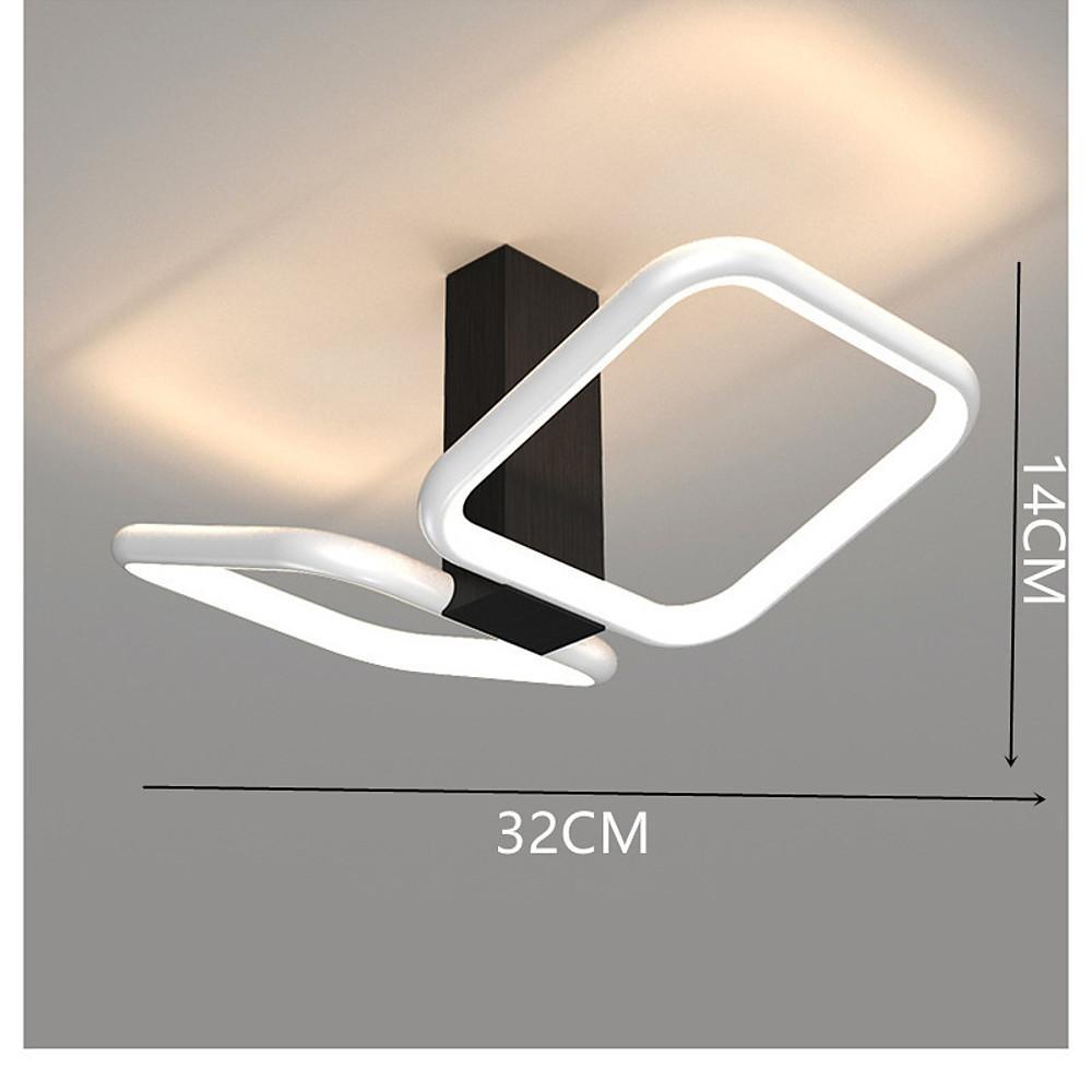 Geometric Gold Flush Mount LED Ceiling Light - Aluminum Finish