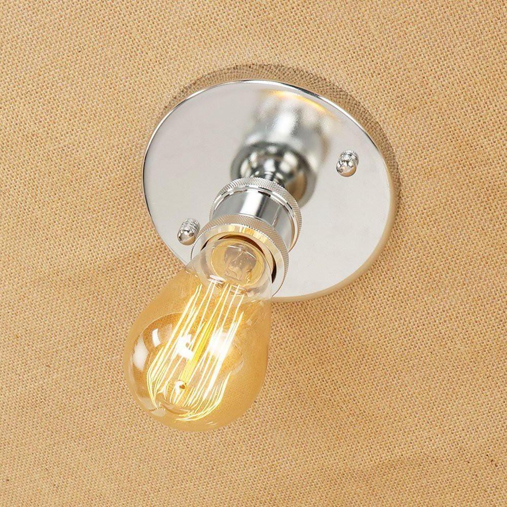 Mini Rustic Metal Flush Mount Ceiling Light - Retro Style