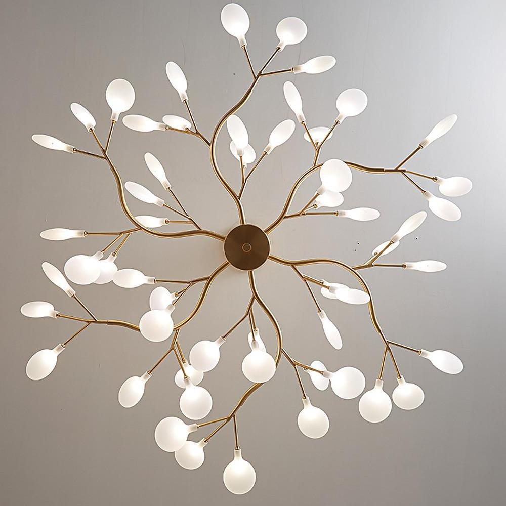 Sputnik Chandelier Modern Firefly Design Aluminum Acrylic Ceiling