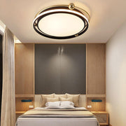Geometric Circles LED Flush Mount Ceiling Light Black Nordic