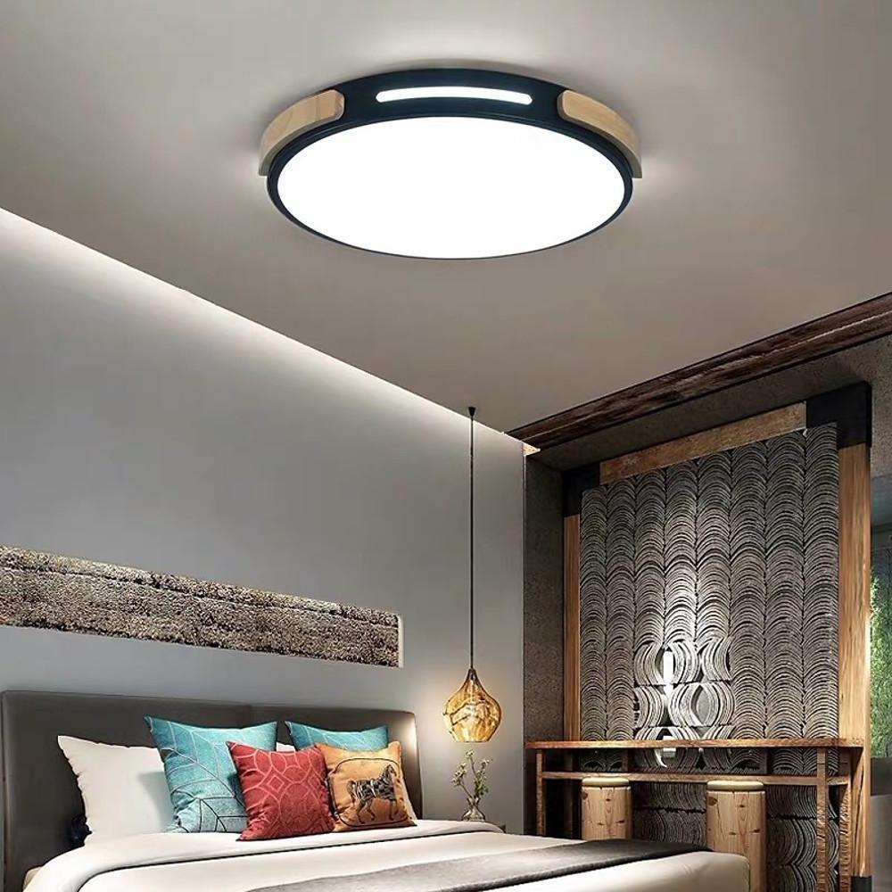Modern Round LED Flush Mount Ceiling Light with Acrylic Shade