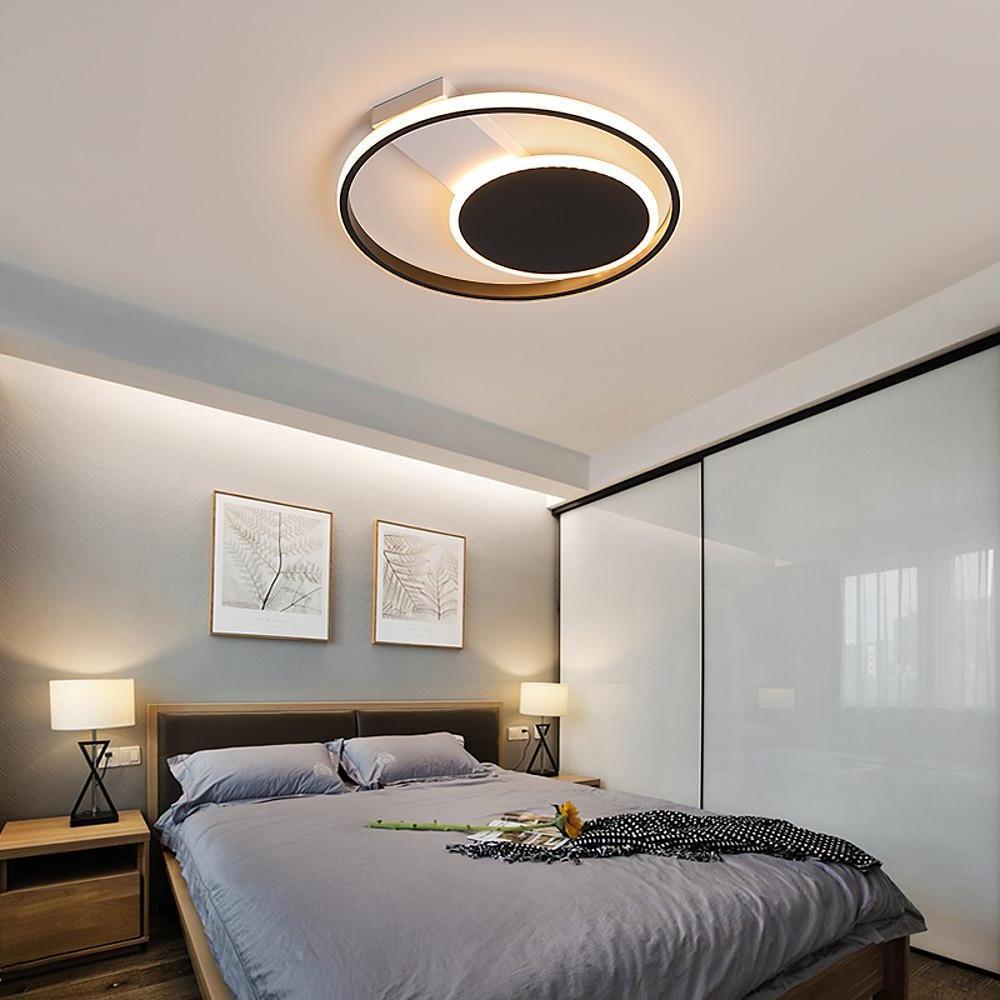 Dual Circle LED Flush Mount Ceiling Light – Modern Ambient Lighting