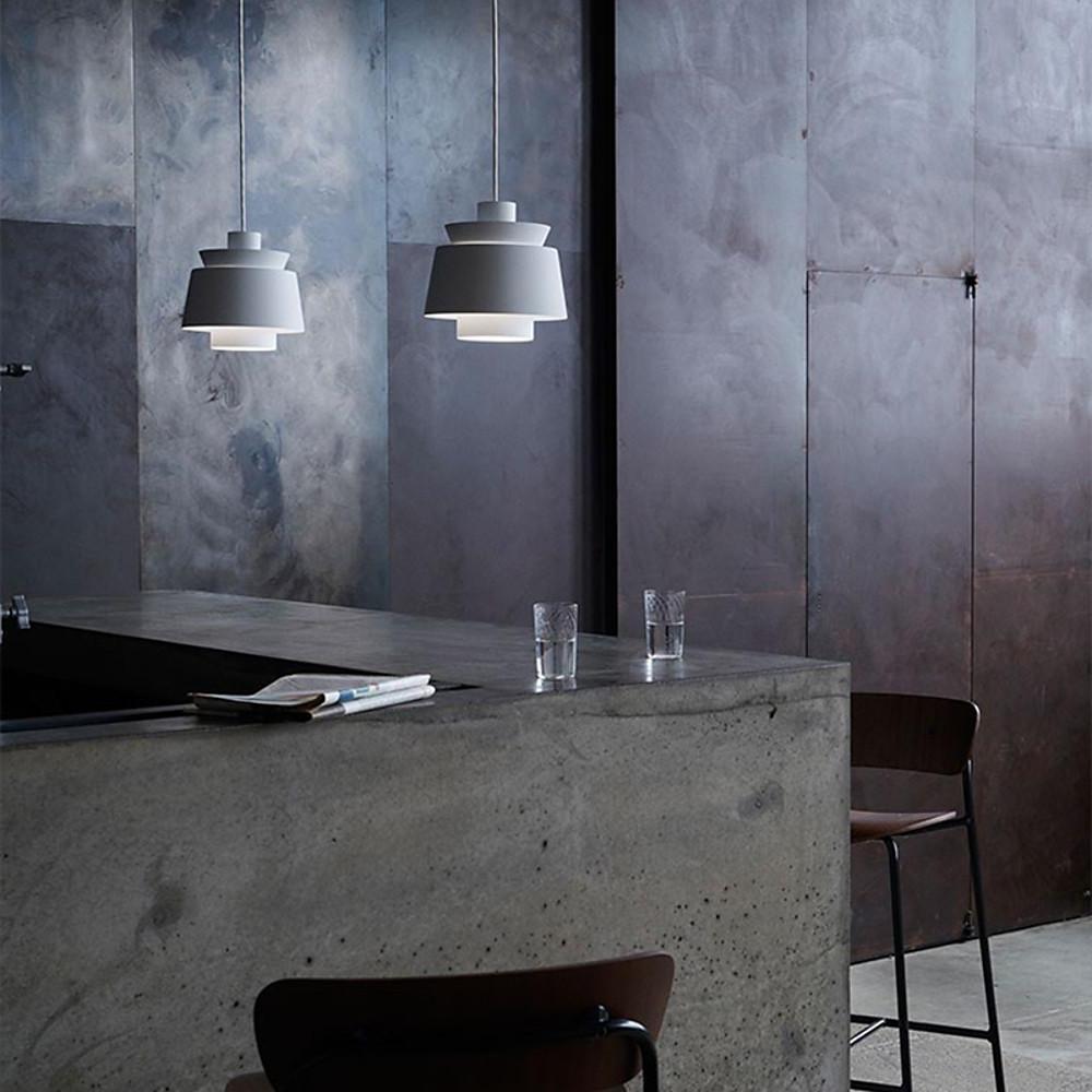 Modern Cylindrical Metal Pendant Light with Electroplated Finish