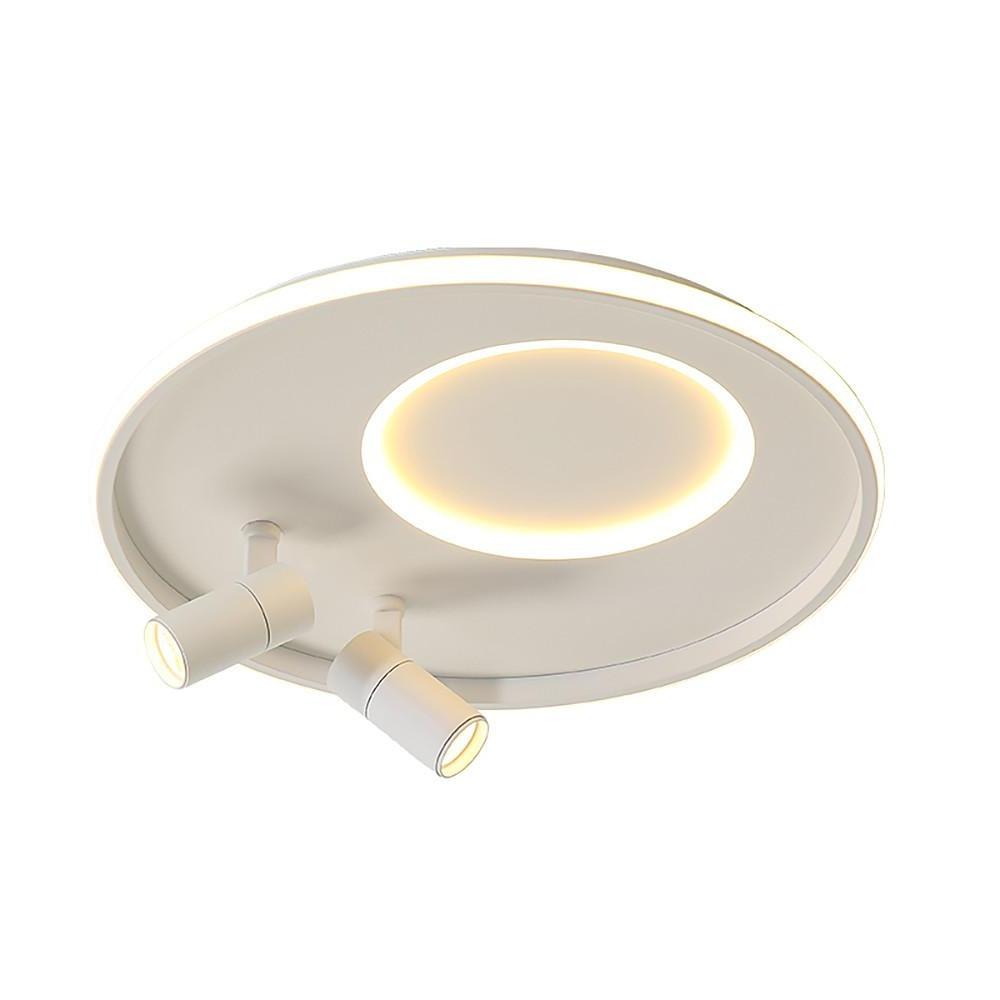 Modern LED Flush Mount Ceiling Light with Dual Spotlights