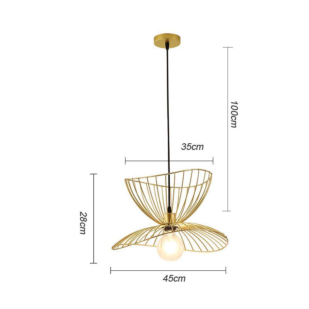 Vintage Double Wire Basket Metal Pendant Light