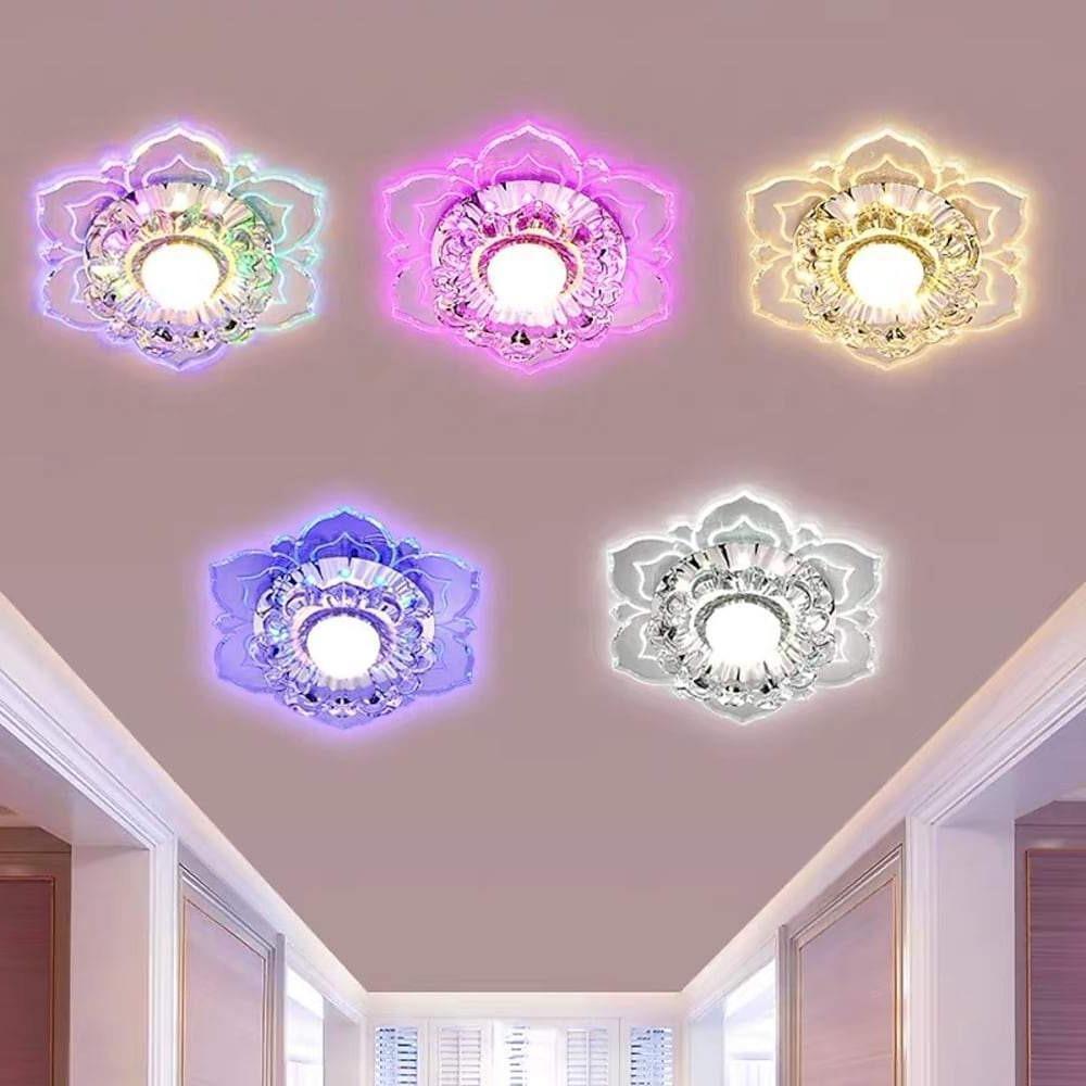 Floral LED Flush Mount Ceiling Light - Modern Acrylic Kids Bedroom