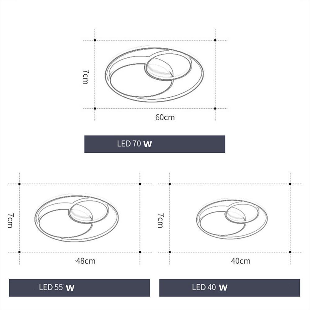 Modern Three-Circle LED Flush Mount Ceiling Light