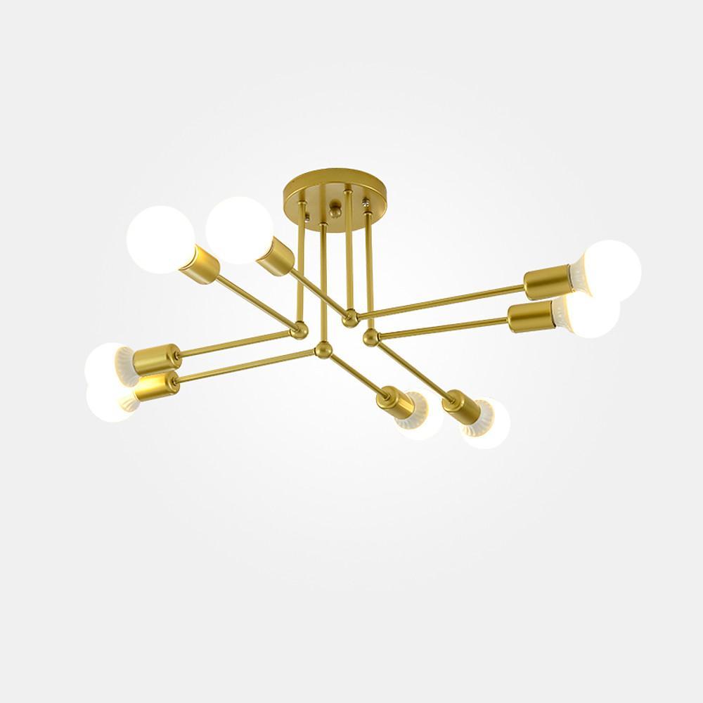 8-Light Linear Flush Mount Ceiling Light - Modern Metal Fixture