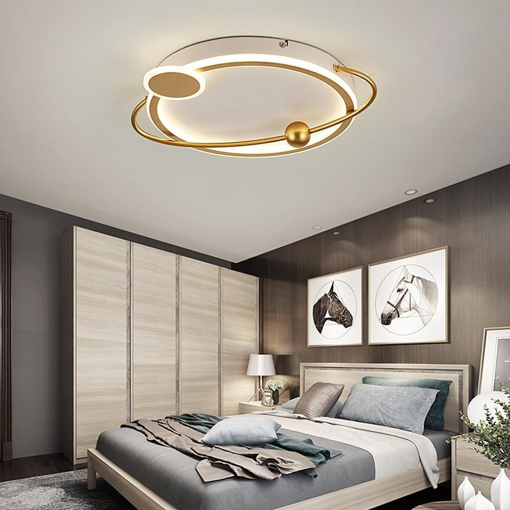 Oval LED Flush Mount Ceiling Light - Modern Geometric Metal Fixture