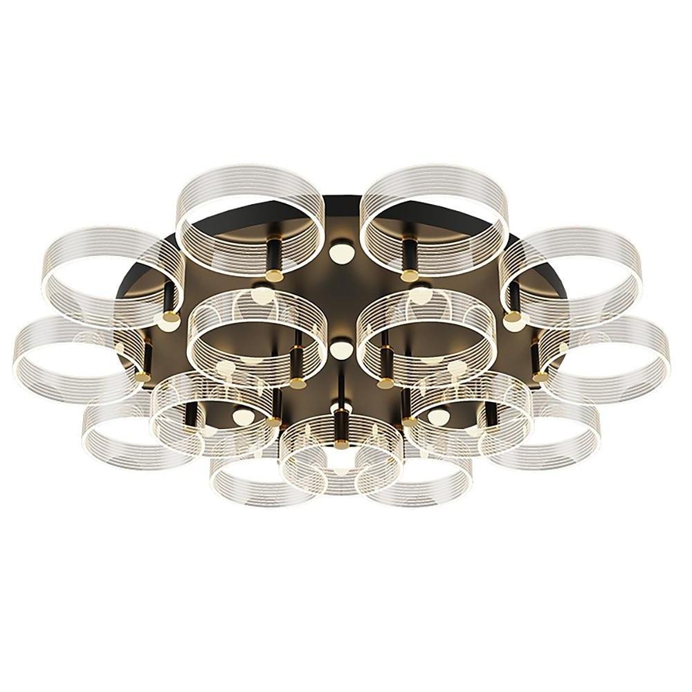 Modern Circular LED Flush Mount Ceiling Light - Metal Frame